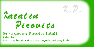 katalin pirovits business card